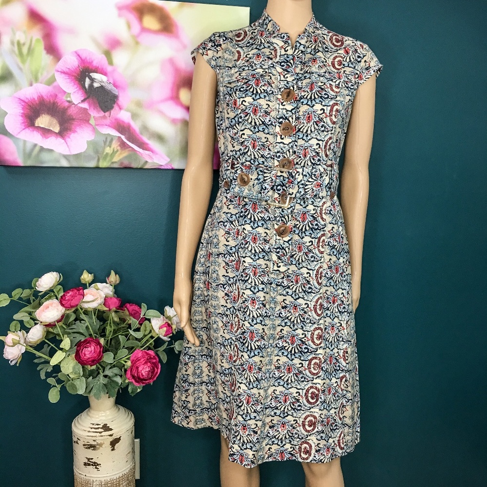*LIKE NEW* Emma James Print Dress Size 4 Petite